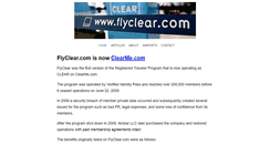 Desktop Screenshot of flyclear.com